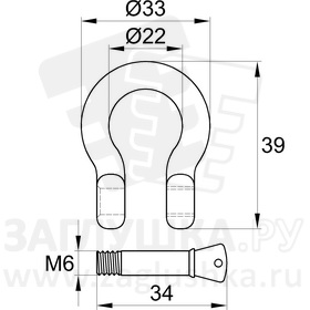 YA-M6 bow shackles